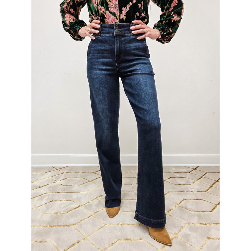 Judy Blue HIGH SOCIETY High-Waist Trouser Leg Jeans in 3 Inseams