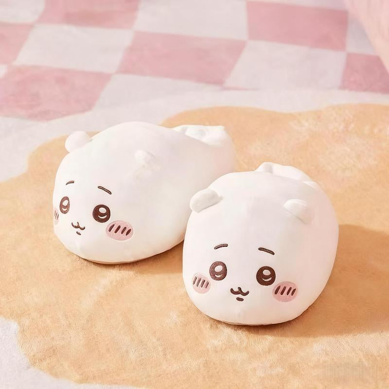 [Autumn New Arrivals]Chiikawa Women’S Slippers – 2025 New Winter & Fall Plush Cotton House Shoes, Cute Usagi & Shiba Inu Design, Warm Non-Slip Indoor Cozy Footwear