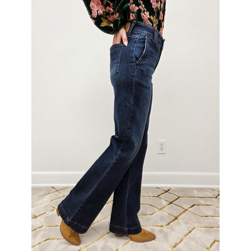 Judy Blue HIGH SOCIETY High-Waist Trouser Leg Jeans in 3 Inseams