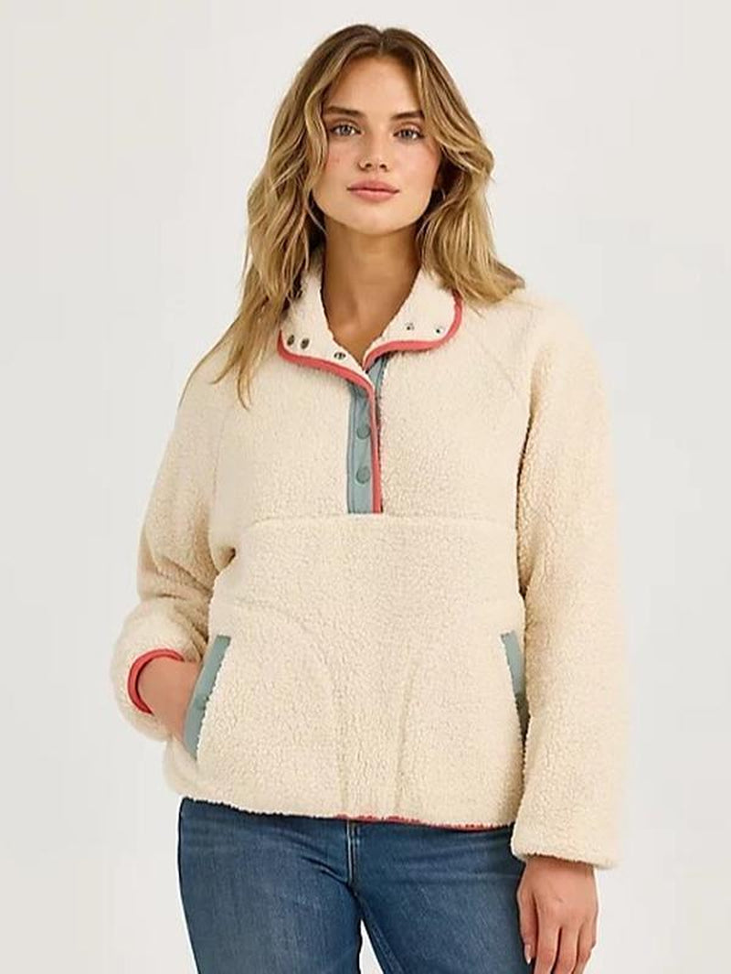Women'S Wrangler Retro Half-Snap Sherpa Pullover