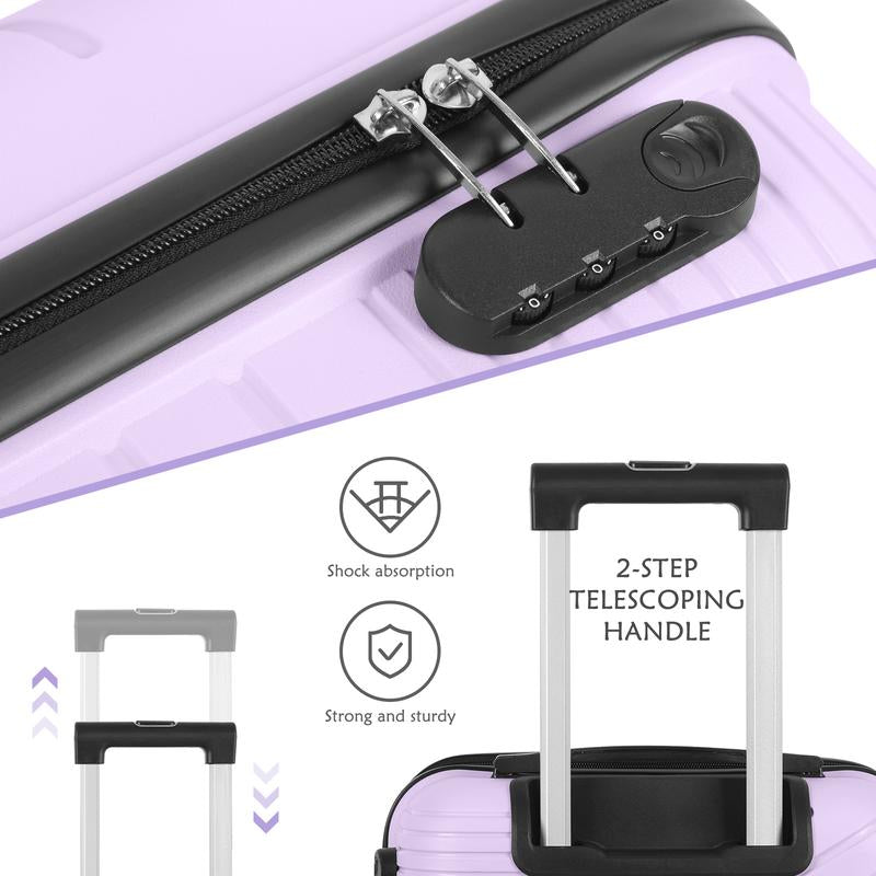 2-Piece Set Travel Luggage (14+20), Trolley Case, Boarding Suitcase, Hard-Shell Handbag with Wheels and TSA Lock, Gift for Women - for Girlfriends or Mothers