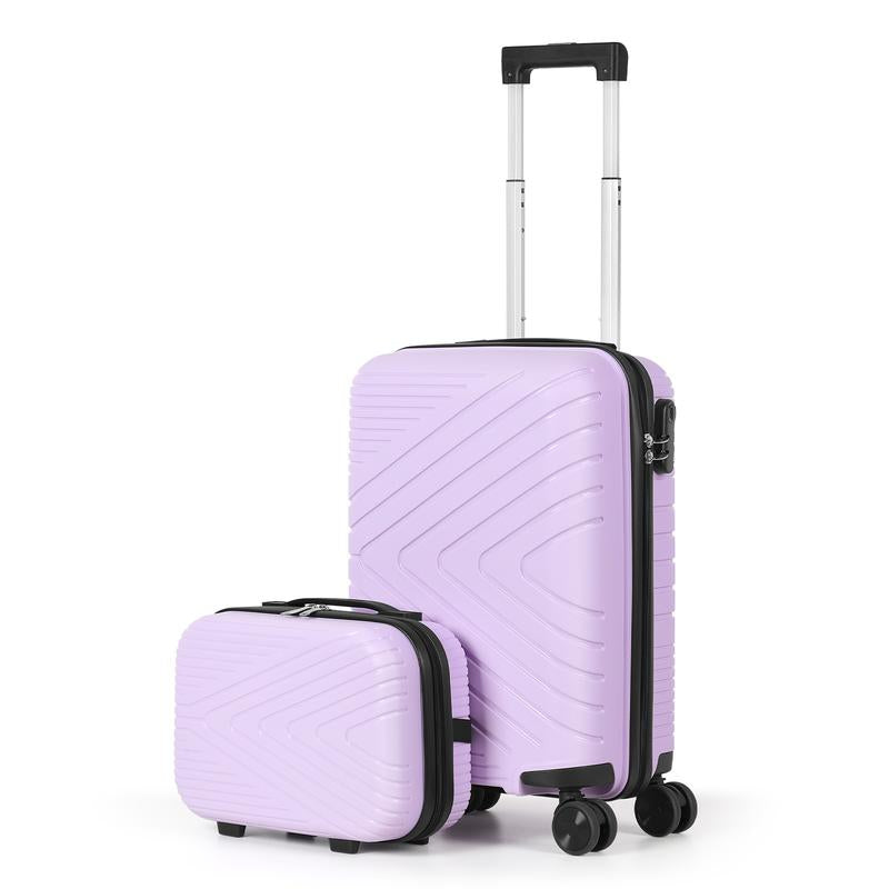 2-Piece Set Travel Luggage (14+20), Trolley Case, Boarding Suitcase, Hard-Shell Handbag with Wheels and TSA Lock, Gift for Women - for Girlfriends or Mothers
