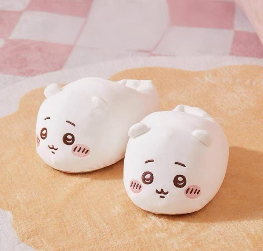 [Autumn New Arrivals]Chiikawa Women’S Slippers – 2025 New Winter & Fall Plush Cotton House Shoes, Cute Usagi & Shiba Inu Design, Warm Non-Slip Indoor Cozy Footwear