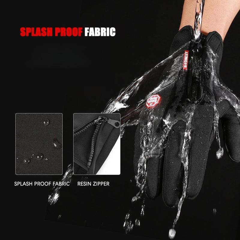 Winter Gloves Touch Screen Water Resistant Windproof Thermal for Running Cycling Driving Hiking for Men Women Outdoor Winter Gloves Touchscreen and Windproof Full-Finger for Sports Travel Daily Activities Anti-Slip Grip Lightweight Modern Unisex