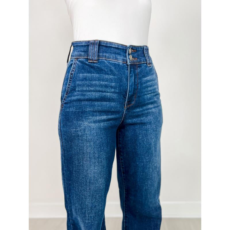 Judy Blue HIGH SOCIETY High-Waist Trouser Leg Jeans in 3 Inseams