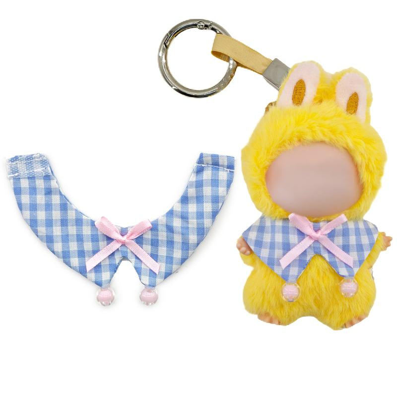 Picomonster 4 Inch Mini Plush Keychain Clothes Cute Overalls & Bib Outfits Small Plush Figure Accessories No Doll Fashion Piece Fashionable Collectible Style
