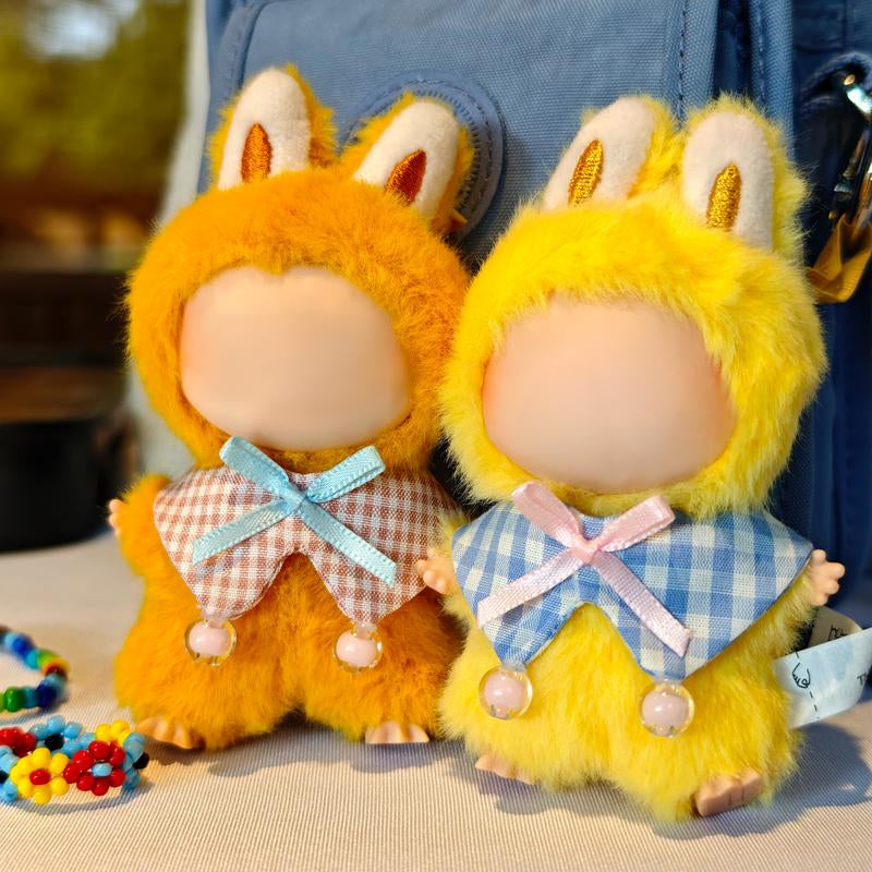 Picomonster 4 Inch Mini Plush Keychain Clothes Cute Overalls & Bib Outfits Small Plush Figure Accessories No Doll Fashion Piece Fashionable Collectible Style