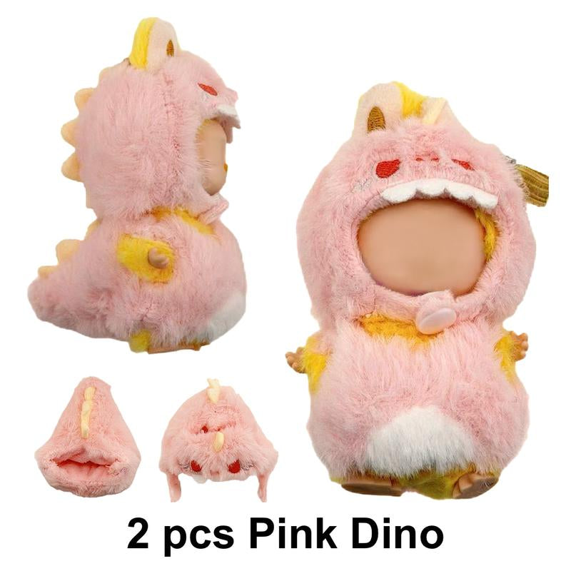 Picomonster 4 Inch Mini Plush Keychain Clothes Cute Overalls & Bib Outfits Small Plush Figure Accessories No Doll Fashion Piece Fashionable Collectible Style