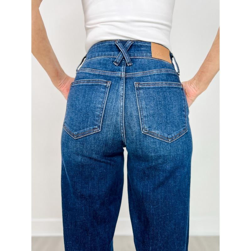 Judy Blue HIGH SOCIETY High-Waist Trouser Leg Jeans in 3 Inseams