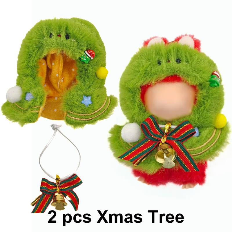 Picomonster 4 Inch Mini Plush Keychain Clothes Cute Overalls & Bib Outfits Small Plush Figure Accessories No Doll Fashion Piece Fashionable Collectible Style