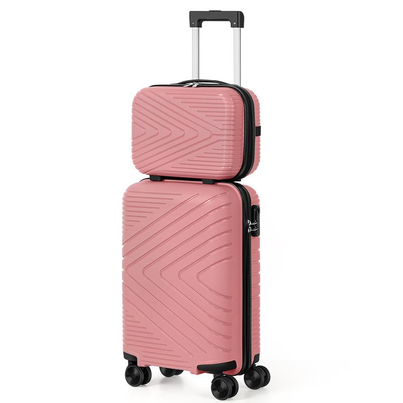 2-Piece Set Travel Luggage (14+20), Trolley Case, Boarding Suitcase, Hard-Shell Handbag with Wheels and TSA Lock, Gift for Women - for Girlfriends or Mothers