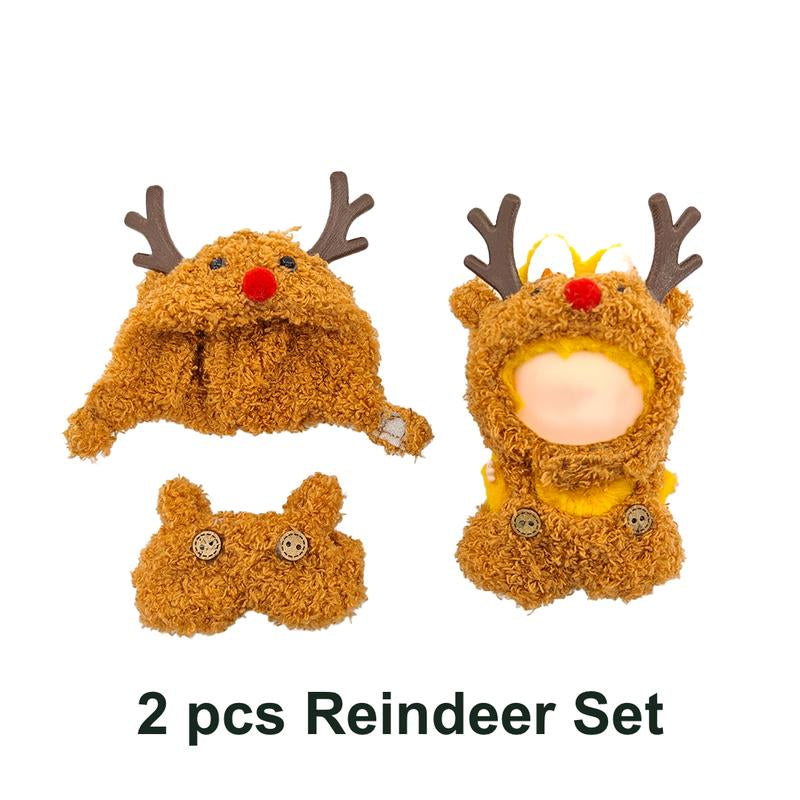 Picomonster 4 Inch Mini Plush Keychain Clothes Cute Overalls & Bib Outfits Small Plush Figure Accessories No Doll Fashion Piece Fashionable Collectible Style