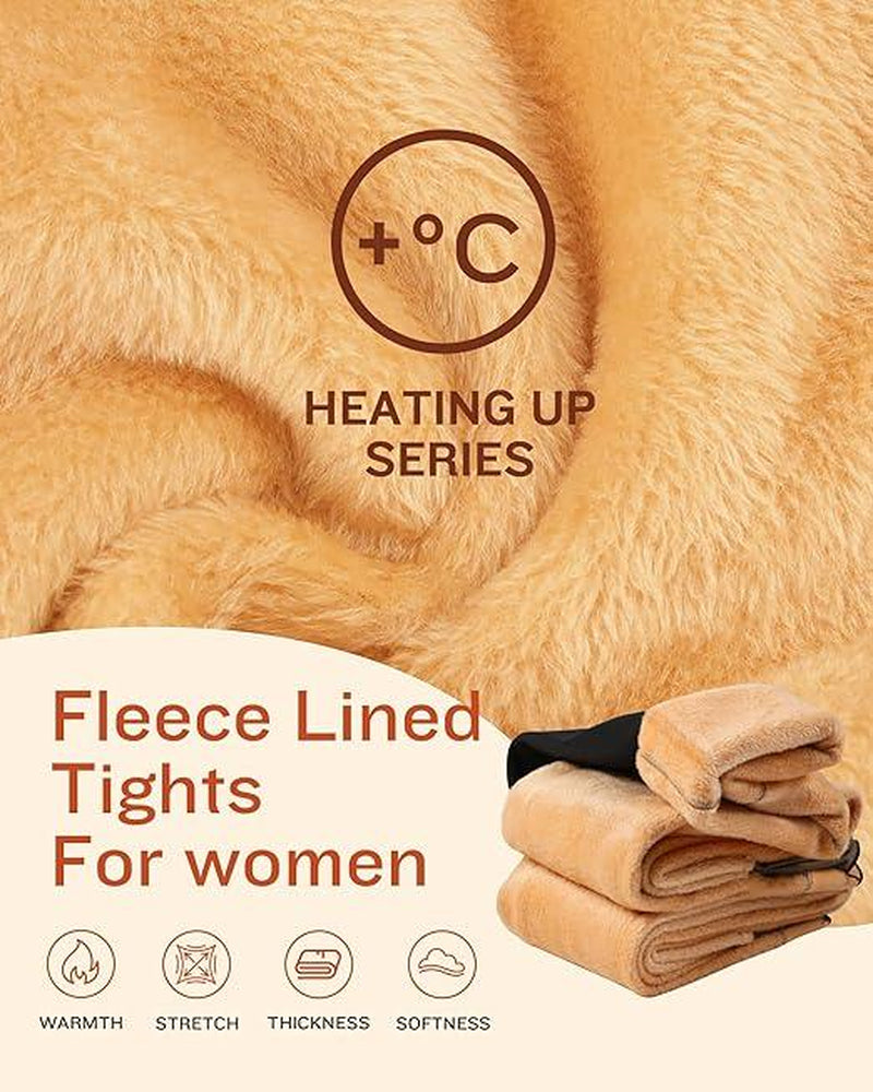 【LOCAL SHIPPING】2PCS Magic Fleece Lined Tights W/ 2-Thickness Option 200/300G - ONE-LINED SEAM Women'S Fake Sheer Warm Pantyhose Thick Winter Leggings